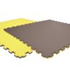 Tatami puzzlowe EVA 2 cm – szaro-żółte, 100 × 100 cm