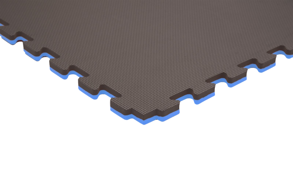 Tatami puzzlowe EVA 2 cm – czarno-niebieskie, 100 × 100 cm