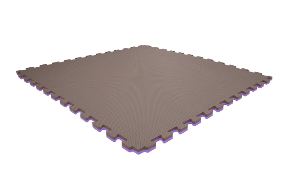 Tatami puzzlowe EVA 2 cm – szaro-fioletowe, 100 × 100 cm