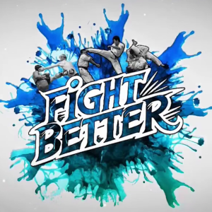 Szkolenia online FIGHT BETTER - plansza z logo, materialy szkoleniowe